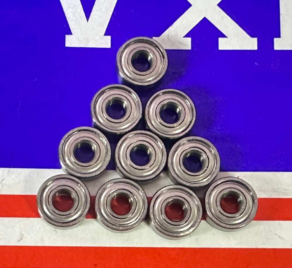 10-Pack 3x8x3 Stainless Steel Shielded Miniature Bearing - fast shipping 🇺🇸