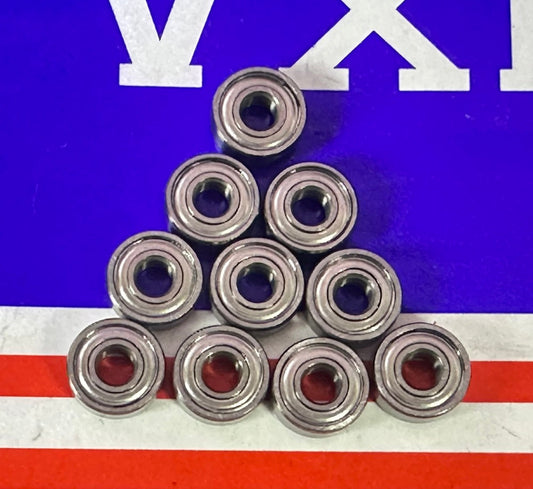 10-Pack 3x8x3 Stainless Steel Shielded Miniature Bearing - fast shipping 🇺🇸