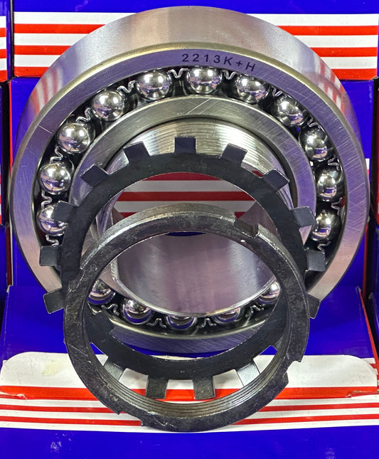 2213K+H Tapered Self Aligning Ball Bearing - Adapter Sleeve 60x120x31mm - fast shipping 🇺🇸
