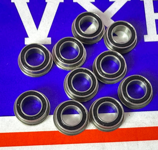 10-Pack Stainless Steel Flanged Bearings SFR156-2RS 3/16x5/16x1/8 inch Sealed Bearings - fast shipping 🇺🇸