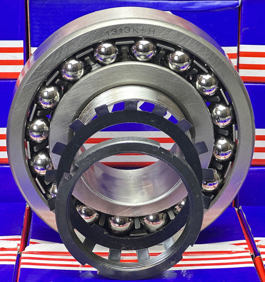 1313K+H Tapered Self Aligning Ball Bearing - Adapter Sleeve 60x140x33mm - fast shipping 🇺🇸