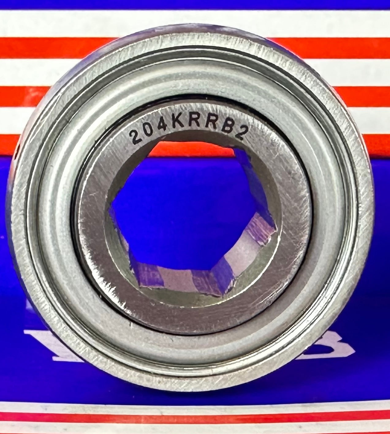 204KRRB2 Agricultural Machinery bearing - Two Single lip Seals & Hex bore - fast shipping 🇺🇸