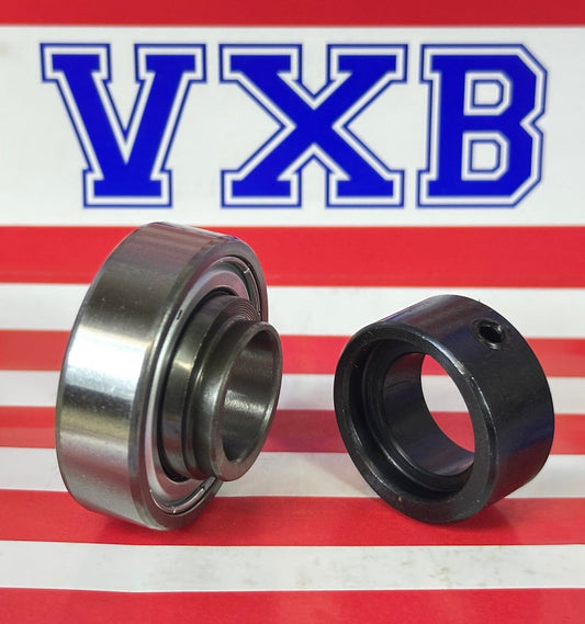 CSA203 17mm Bore Cylindrical Insert Bearing w/Locking Collar - fast shipping 🇺🇸