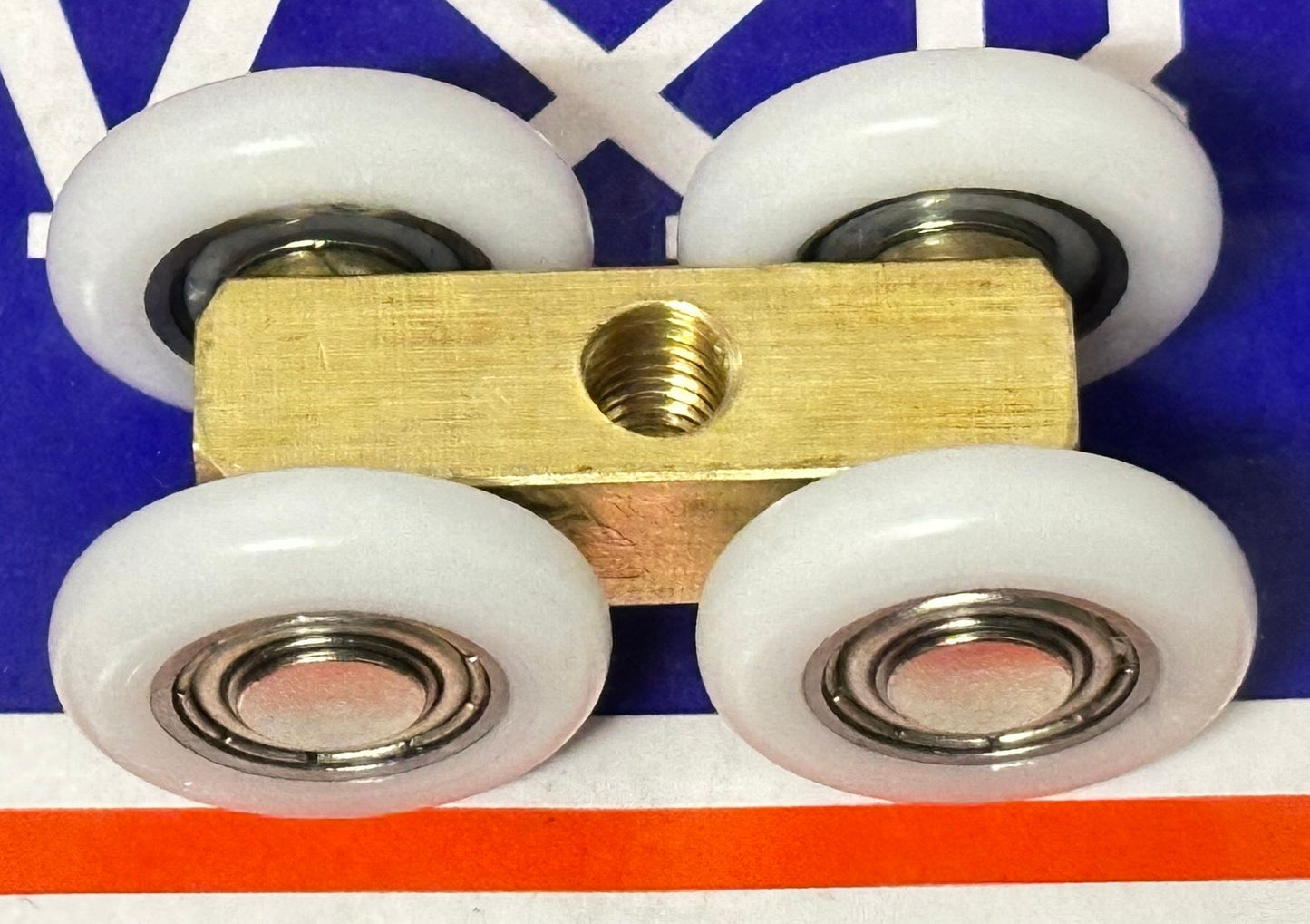 Tapped M6 Threaded Hole 4 Wheels 21mm OD Sliding Door Rollers - fast shipping 🇺🇸