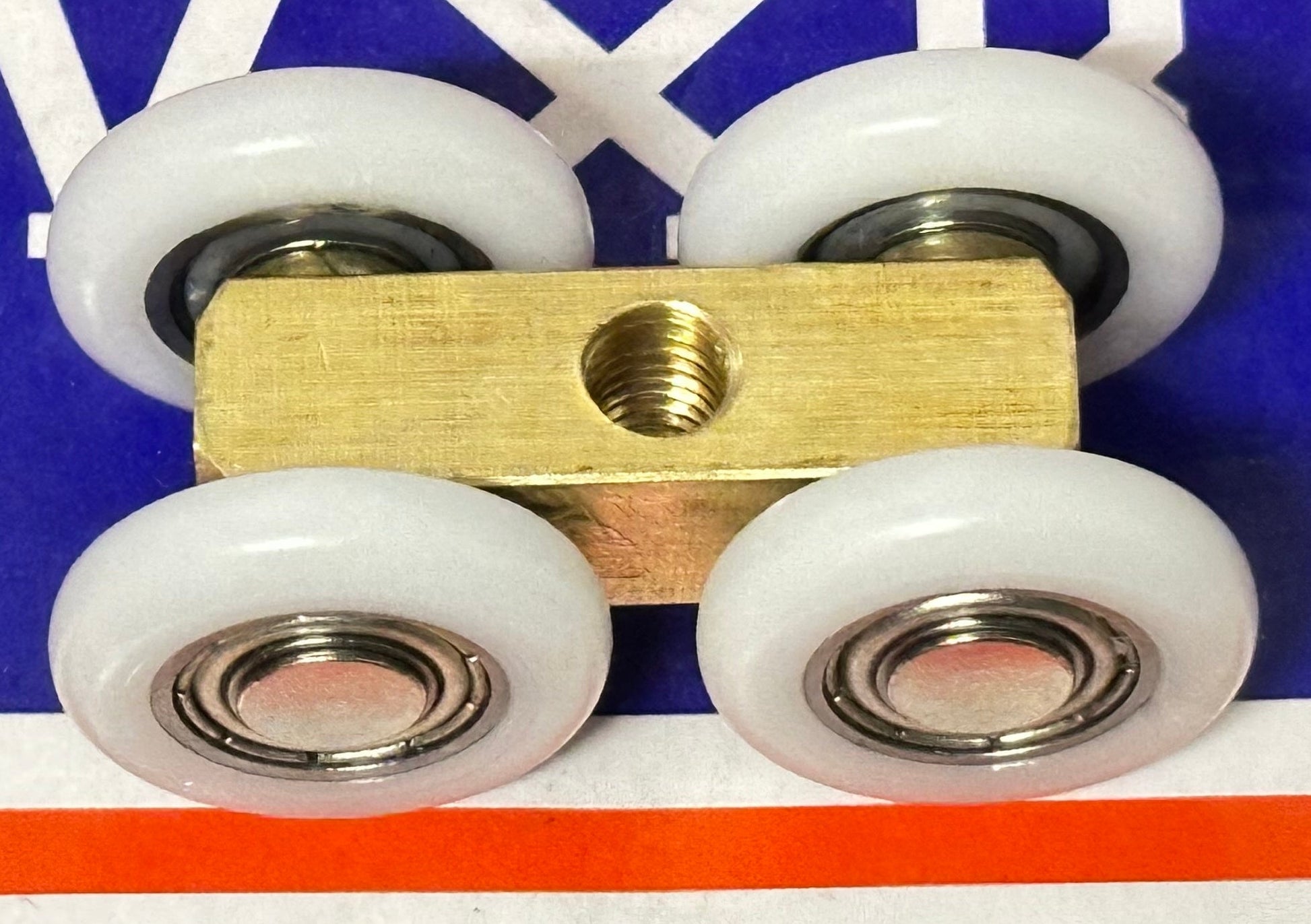 Tapped M6 Threaded Hole 4 Wheels 21mm OD Sliding Door Rollers - fast shipping 🇺🇸