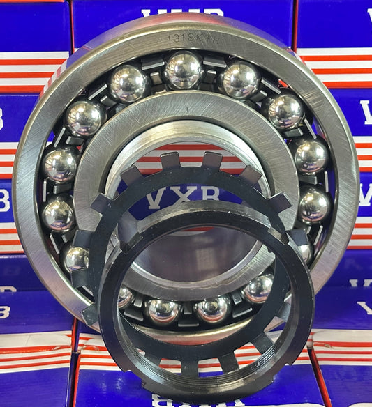 1318K+H Tapered Self Aligning Ball Bearing - Adapter Sleeve 80x190x64mm - fast shipping 🇺🇸
