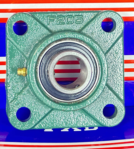 1" Bore Mounted Bearing UCF205-16 + Square Flanged Cast Housing - fast shipping 🇺🇸