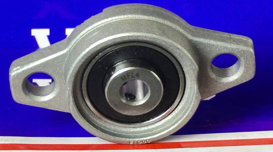 MFL4 Pillow Block Bearing - 1/4" Flanged Miniature Mounted - fast shipping 🇺🇸
