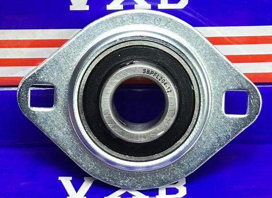 SBPFL204-12 3/4" Pressed Steel Bearing 2-Bolt Flanged Mounted Bearing - fast shipping 🇺🇸