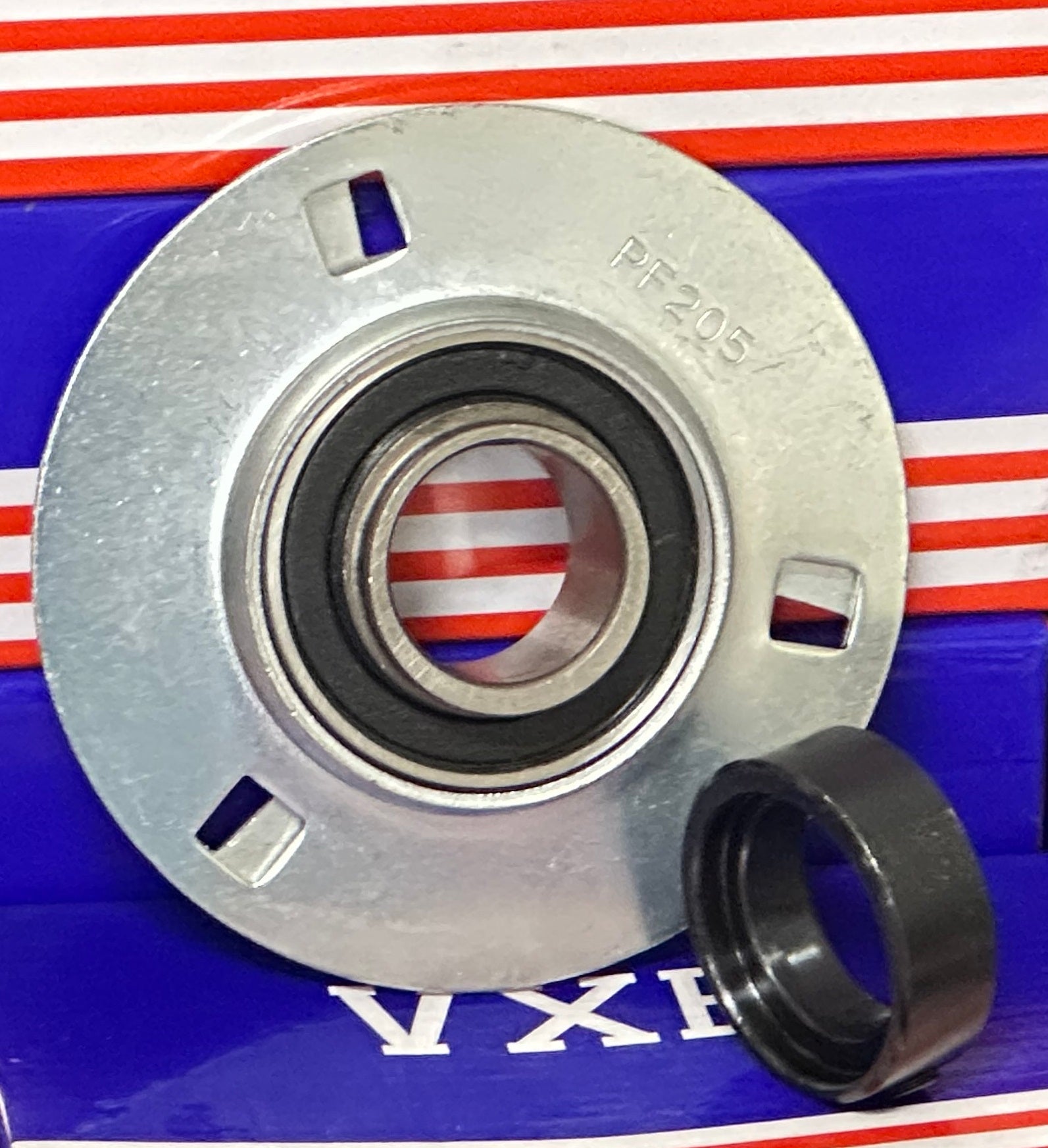 Bearing SAPF205-16 1" Pressed steel round 3-Bolt Flanged Mounted 1" Inner Diameter - fast shipping 🇺🇸