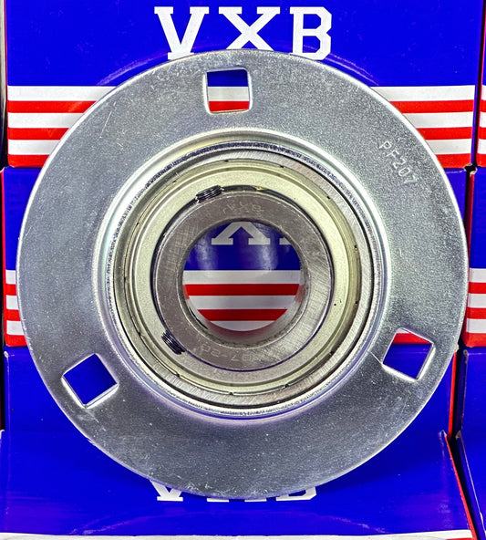 1-1/4" Bore 3-Bolt Flanged Mounted SBPF207-20 Pressed Steel Housing Bearing - fast shipping 🇺🇸