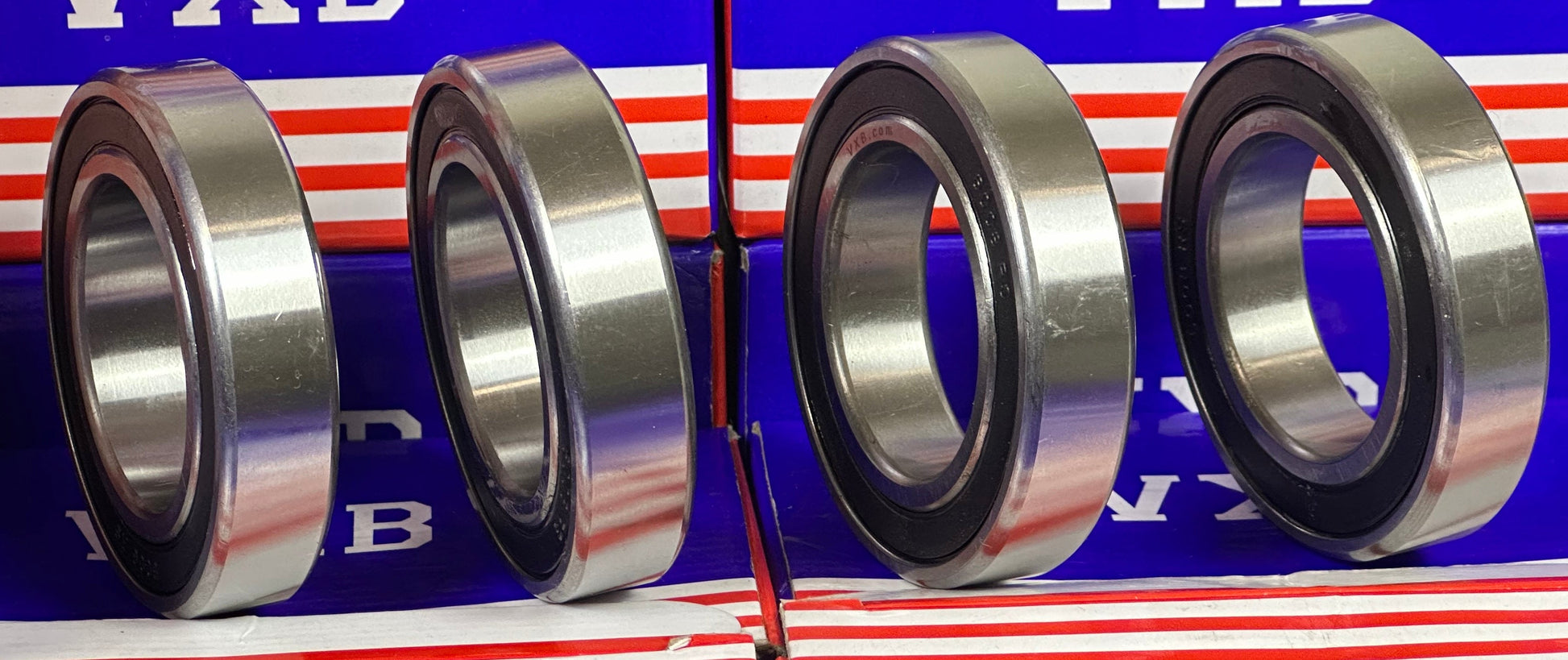 4-Pack 6008-2RS Bearings 40x68x15 Ball Bearings Dual Sided Rubber Sealed - fast shipping 🇺🇸