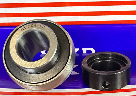 HC204-12 Bearing Insert - eccentric collar 3/4 Inch Mounted - fast shipping 🇺🇸