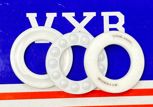 Full Ceramic 51103 Zr02/Zr02 Thrust Ball Bearing 17x30x9mm - fast shipping 🇺🇸