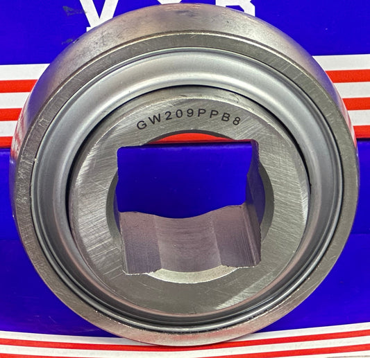 GW209PPB8 Agricultural Heavy Duty Bearing, 1-1/4" Square Bore Disc Bearing Greasable - fast shipping 🇺🇸