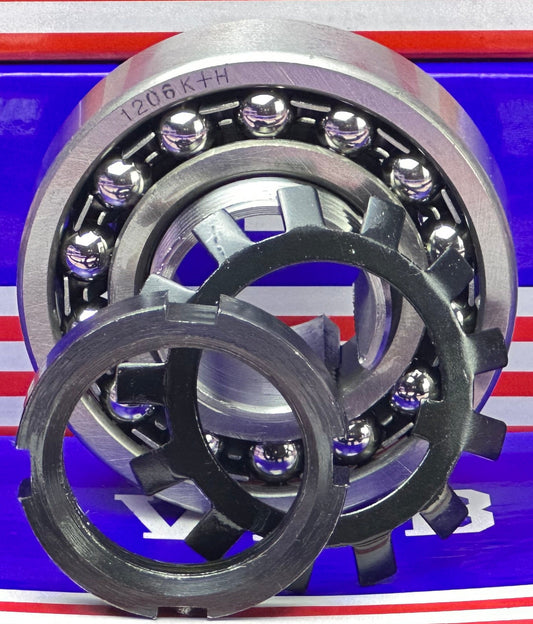 1206K+H Tapered Self Aligning Ball Bearing - Adapter Sleeve 30x72x17mm - fast shipping 🇺🇸
