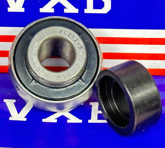 HC202-9 Bearing Insert - eccentric Collar 9/16 Inch Mounted - fast shipping 🇺🇸