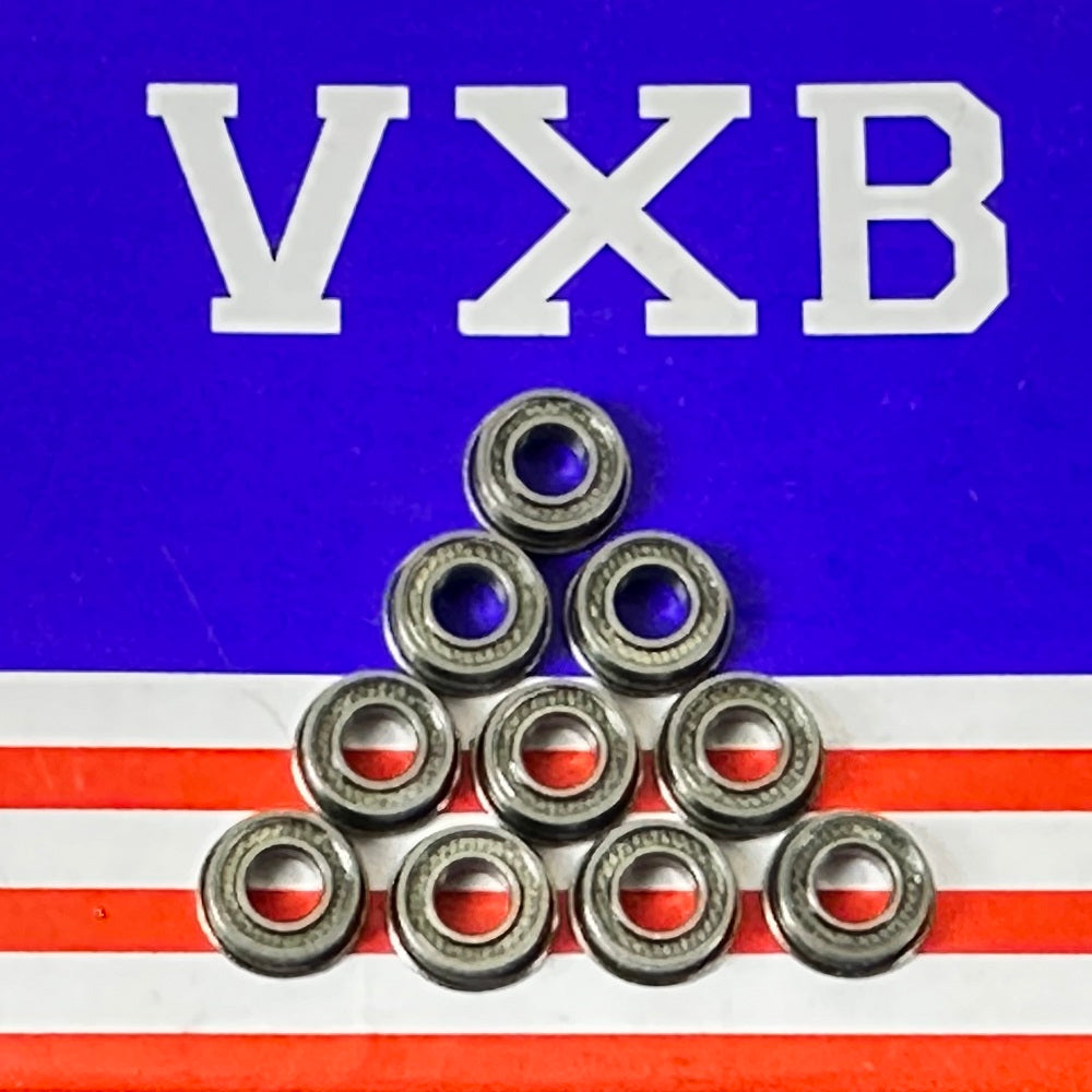 10-Pack Flanged PTFE Sealed Miniature Ball Bearings 4x8x3mm - fast shipping 🇺🇸