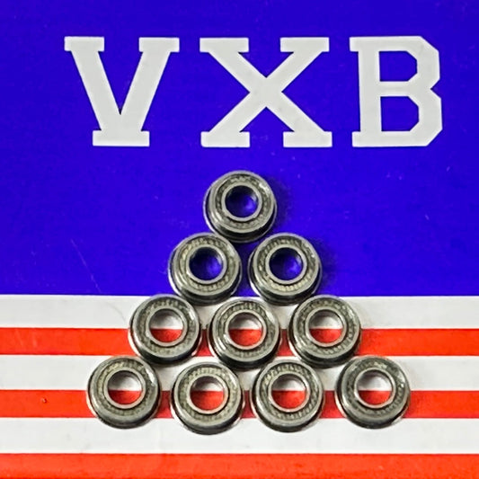10-Pack Flanged PTFE Sealed Miniature Ball Bearings 4x8x3mm - fast shipping 🇺🇸