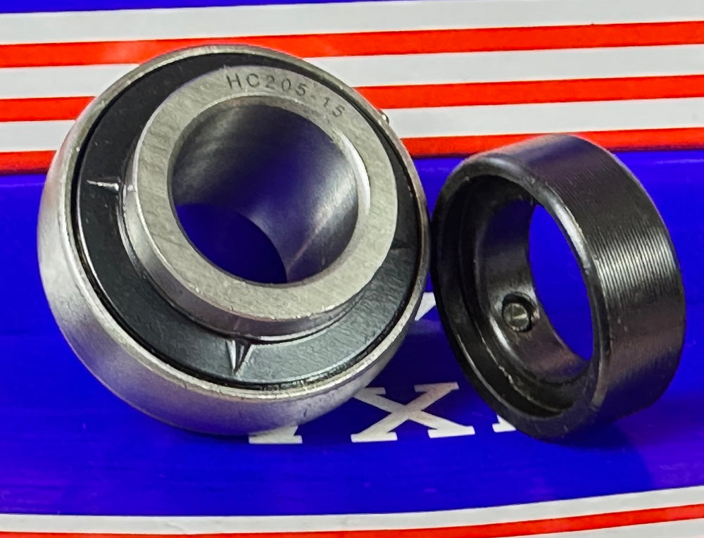 HC205-15 Bearing Insert - eccentric collar 15/16 Inch Mounted - fast shipping 🇺🇸