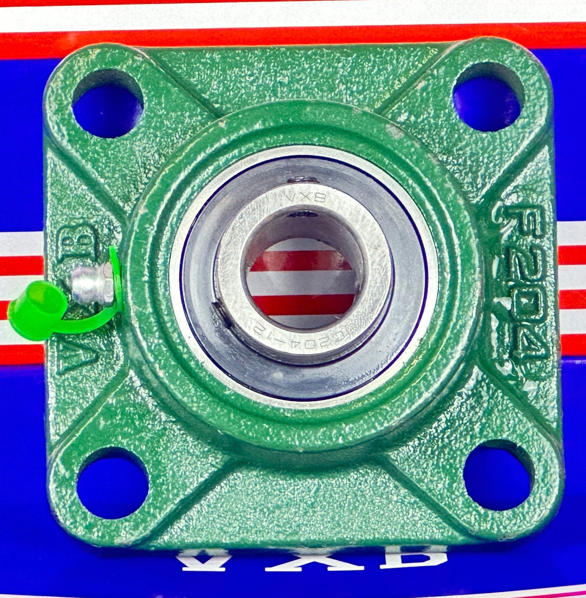 3/4" UCF204-12 Mounted Bearing Insert + Square Flanged Cast Housing - fast shipping 🇺🇸