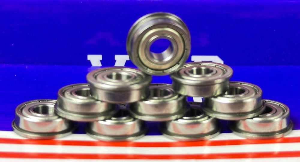 10-Pack Shielded Flanged Bearings FR4ZZ 1/4x5/8 inch Miniature Bearings - fast shipping 🇺🇸