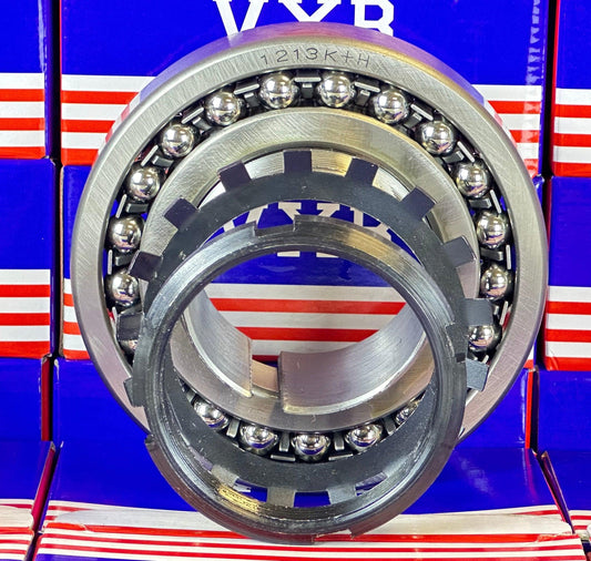 1213K+H Tapered Self Aligning Ball Bearing - Adapter Sleeve 65x130x25mm - fast shipping 🇺🇸