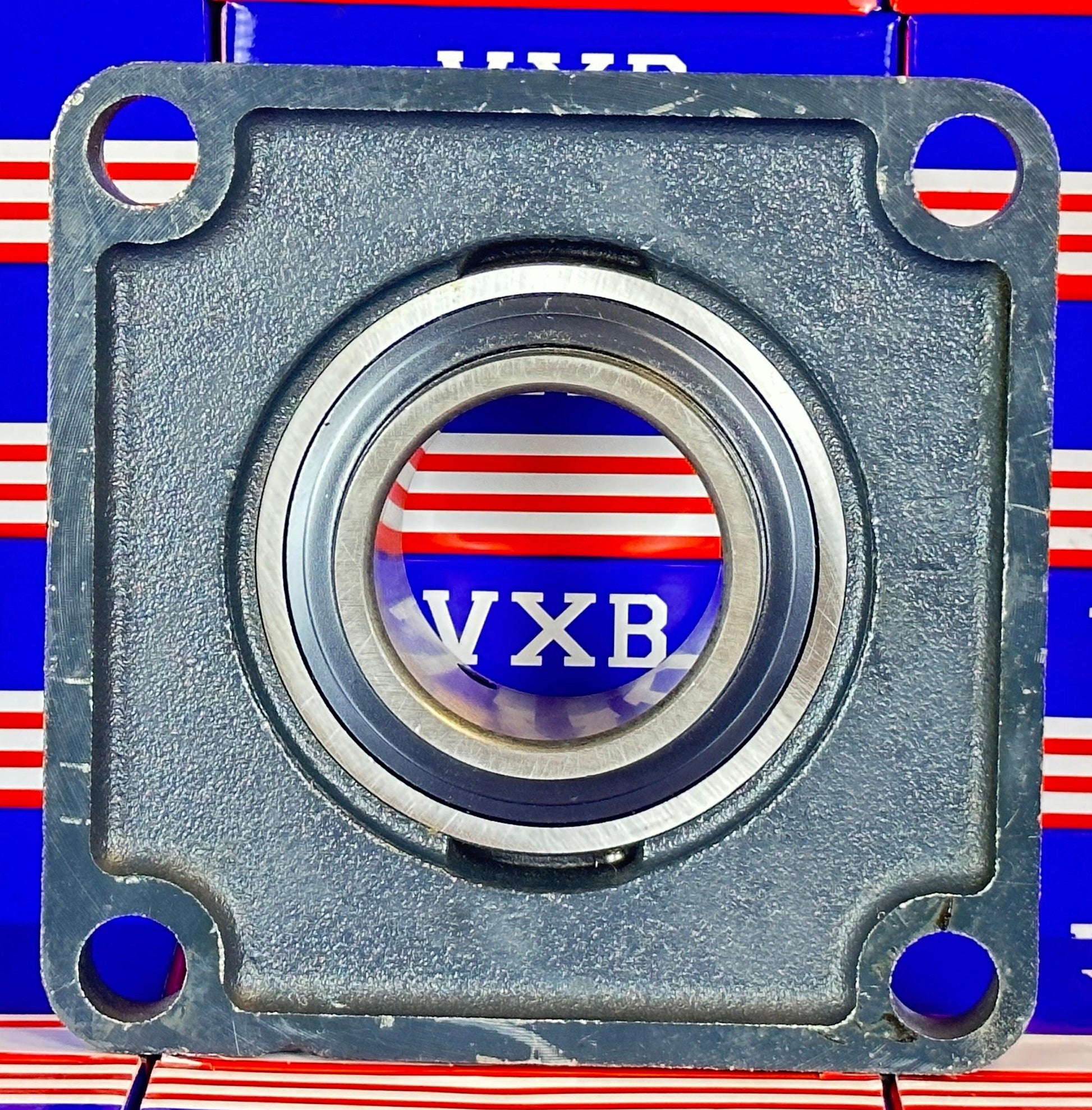 2 7/16 Inch Bearing UCF212-39 + 4-Bolt Flanged Housing Mounted - fast shipping 🇺🇸
