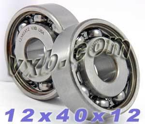2 Ball Bearing 12x40x12 Open - fast shipping 🇺🇸