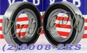 2-Pack Bearings 6008-2RS 40x68x15 Sealed - fast shipping 🇺🇸