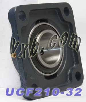 2-Pack Bearings UCF-210-32 + Square Flanged Cast Housing Mounted Bearings - fast shipping 🇺🇸