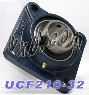 2-Pack Bearings UCF-210-32 + Square Flanged Cast Housing Mounted Bearings - fast shipping 🇺🇸
