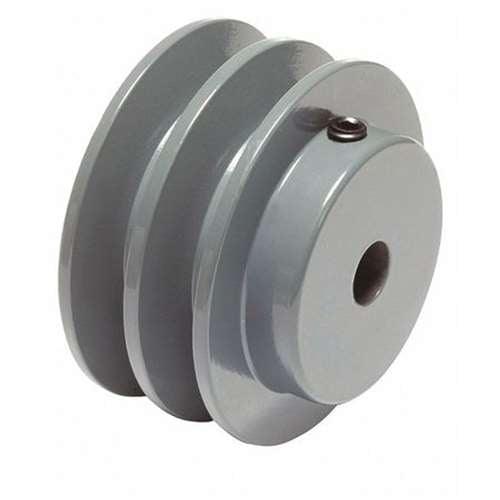 2 Grooves 2AK 1/2" Bore Solid Sheave Pulley - 2.95" OD , 2 Grooves Hex set screws for V-belts size 4L, 3L 2AK30-1/2" (OD 3"- ID 1/2") - fast shipping 🇺🇸