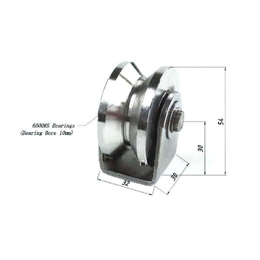2" 304 Stainless Steel V-Shape Sliding Door Roller - fast shipping 🇺🇸