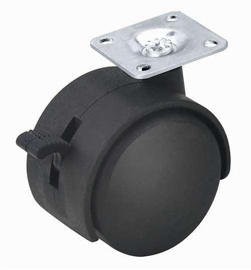 2" Caster Wheel 66 Lbs - Brake Nylon Top Plate - fast shipping 🇺🇸