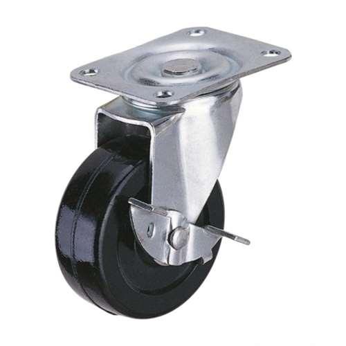 2" Caster Wheel 77 Lbs - Center Brake - TPR - Top Plate - fast shipping 🇺🇸