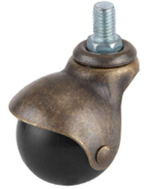 2" Caster Wheel 77 Lbs - Polypropylene Vintage M10 Threaded Stem - fast shipping 🇺🇸