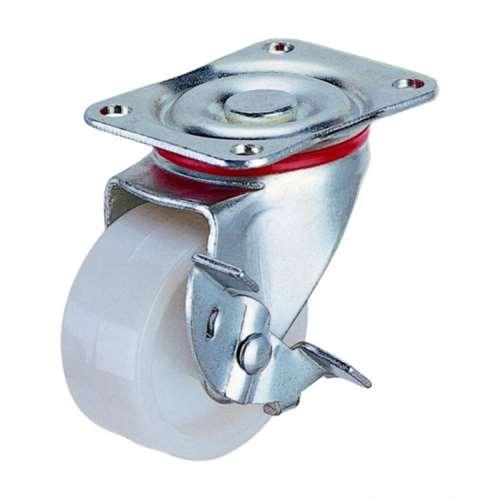 2" Caster Wheel 88 Lbs - Center Brake Plastic Top Plate - fast shipping 🇺🇸