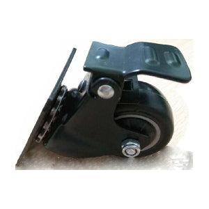 2" Heavy Duty Black Caster Wheel - Brakes - 4-Hole Mounting Plate - fast shipping 🇺🇸