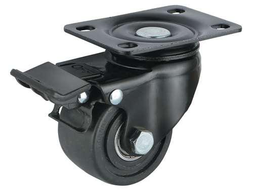 2" Low Profile Caster Wheel 220 Lbs - Brake Nylon Top Plate - fast shipping 🇺🇸