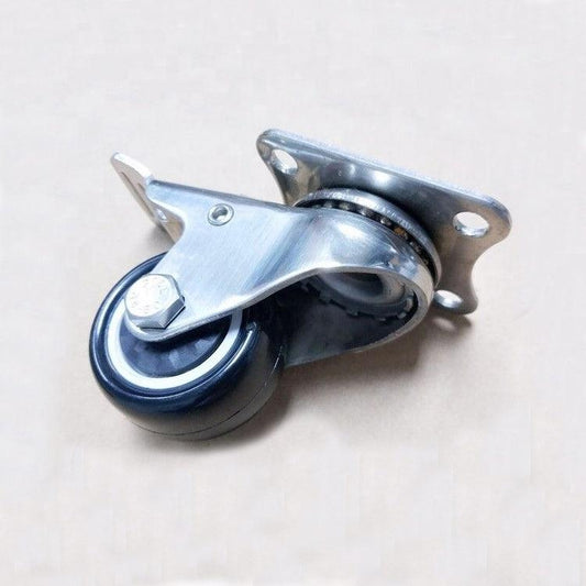 2" Stainless Steel Caster PU Wheel - Top Plate & Brakes - fast shipping 🇺🇸