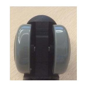 2" Twin Wheels PU Plastic Caster - 10.9mm Dia. Threaded Stem - fast shipping 🇺🇸