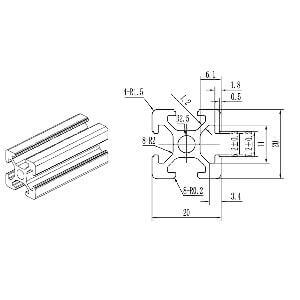 10-Pack 2020 Aluminum Extrusion Profile - 1000mm (1 Meter) Linear Rail Frame - fast shipping 🇺🇸