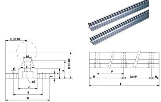 20mm Linear Guideway Rail System - 1701.8mm Length - 67" Long - fast shipping 🇺🇸