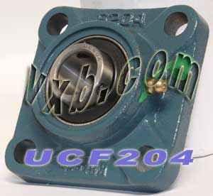 20mm Bearing UCF-204 + Square Flanged Cast Housing Mounted Bearing - fast shipping 🇺🇸