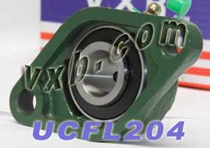 20mm Bearing UCFL-204 + 2-Bolt Flanged Cast Housing Mounted Bearing - fast shipping 🇺🇸