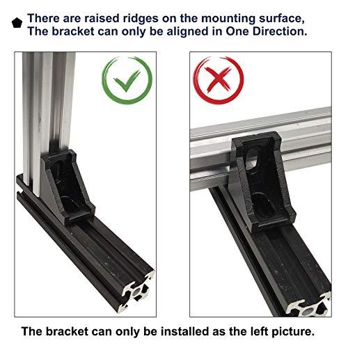 20-Sets Black 2020 Series Aluminum Profile Connector Set - Rail Accessories - fast shipping 🇺🇸