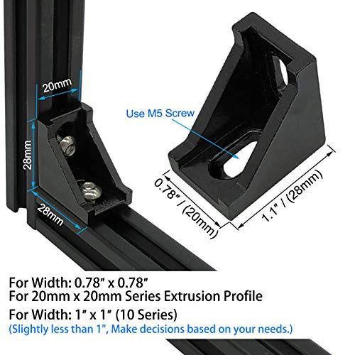 20-Sets Black 2020 Series Aluminum Profile Connector Set - Rail Accessories - fast shipping 🇺🇸