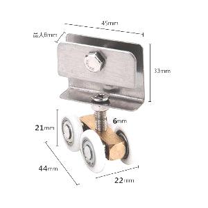 21mm OD Sliding Hanging Door Rail 4 Wheels Roller Hardware - fast shipping 🇺🇸