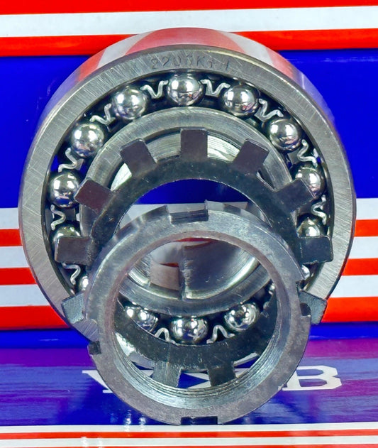 2206K+H Tapered Self Aligning Ball Bearing - Adapter Sleeve 25x62x20mm - fast shipping 🇺🇸